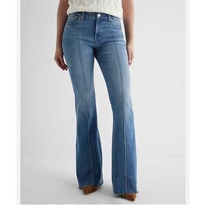 NWT Express 70s Flare High Rise Medium Blue Wash Jeans